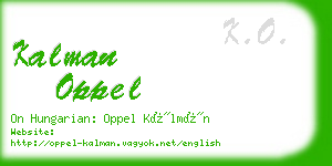 kalman oppel business card